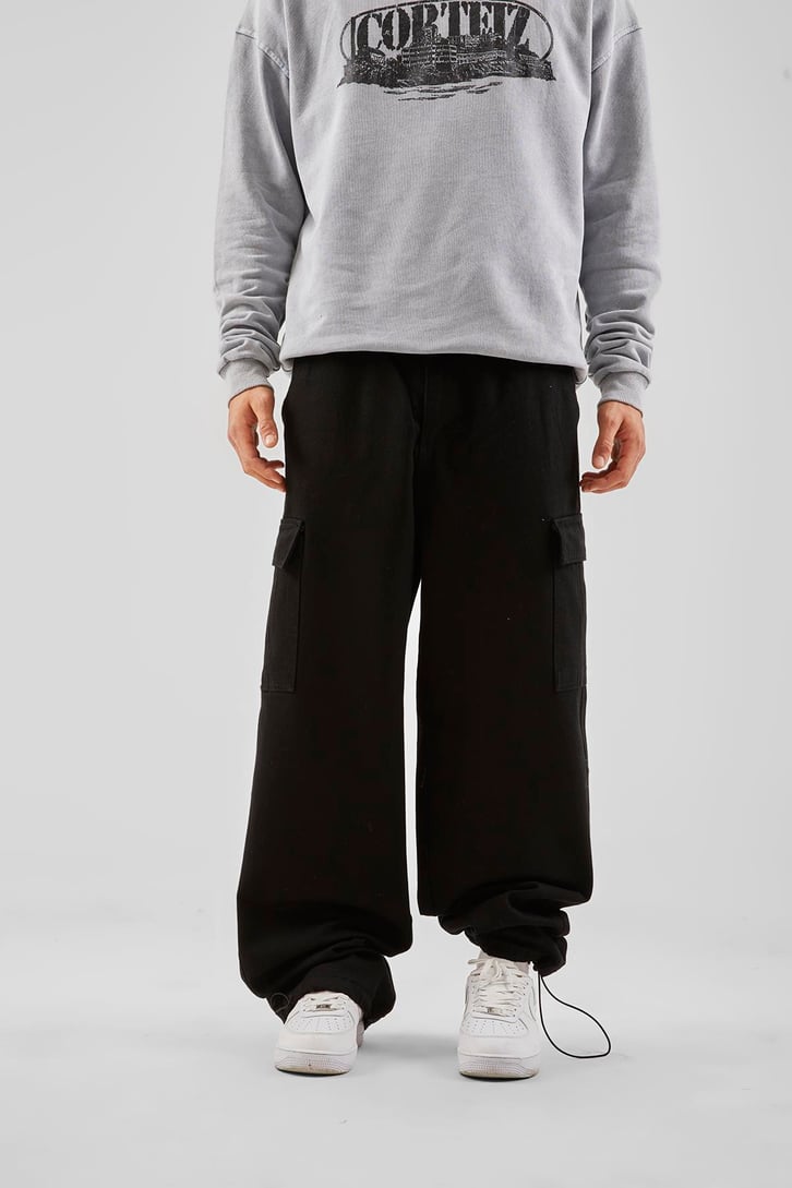Kargo Cepli Ayarlanabilir Paça Baggy Pantolon