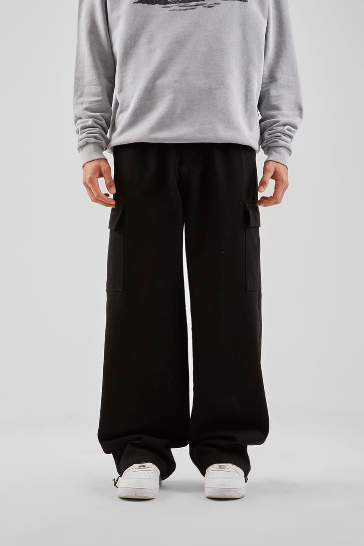 Kargo Cepli Ayarlanabilir Paça Baggy Pantolon