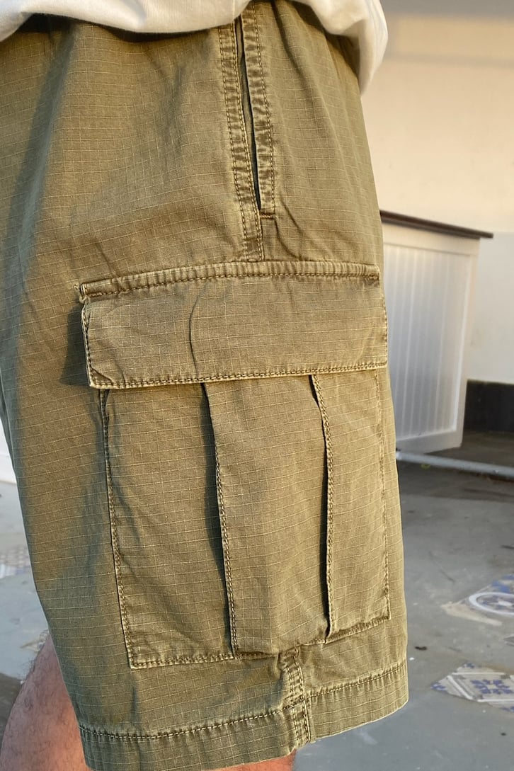 Kargo Cepli Haki Bermuda Şort