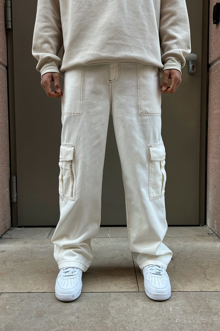 Kargo Cepli Krem Baggy Jean