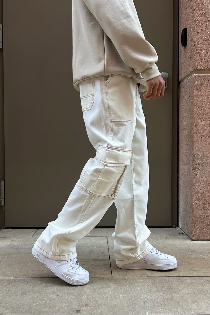 Kargo Cepli Krem Baggy Jean