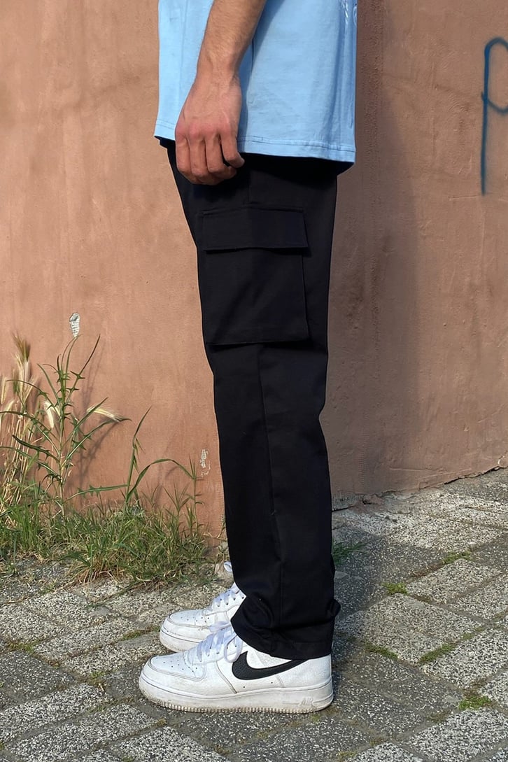 Kargo Cepli Siyah Baagy Jean