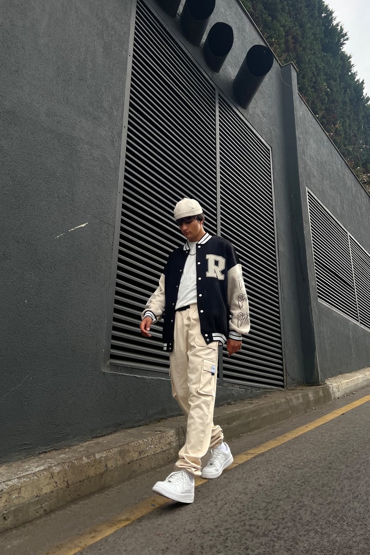 Kargo Cepli Taş Rengi Jogger Pantolon
