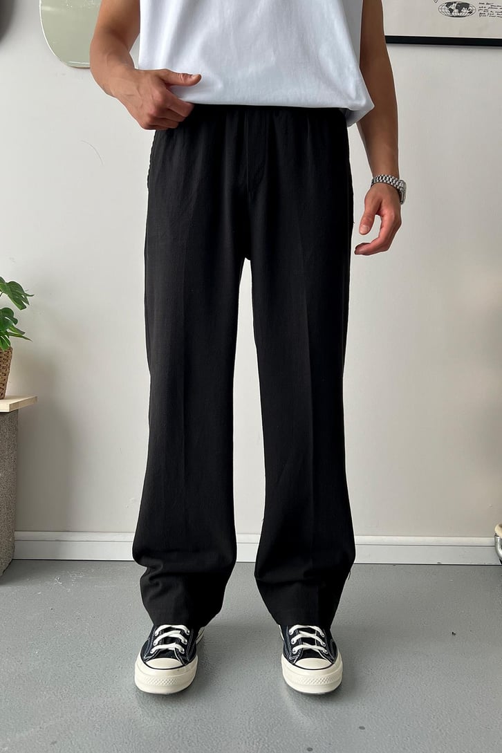 Keten Bel Lastikli Relax Fit Pantolon