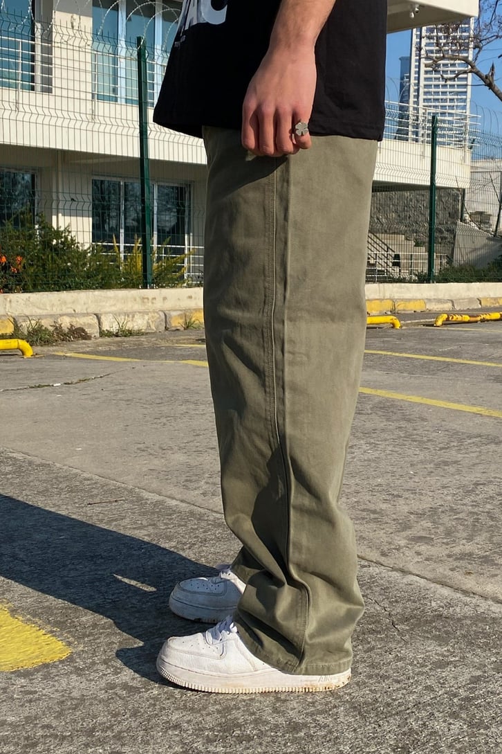 Khaki Basic Premium Baggy Fit Pant