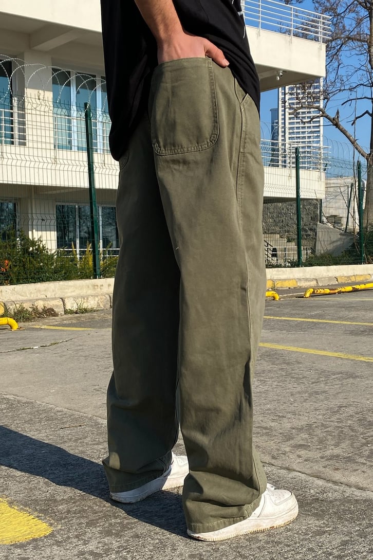 Khaki Basic Premium Baggy Fit Pant