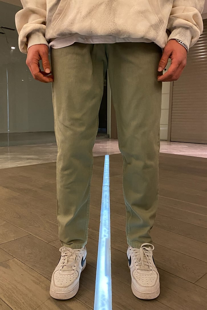 Khaki Dad Fit Basic Pants