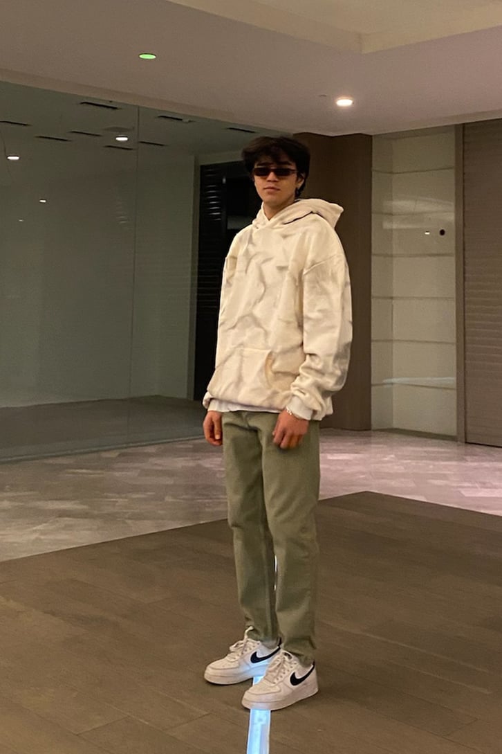 Khaki Dad Fit Basic Pants