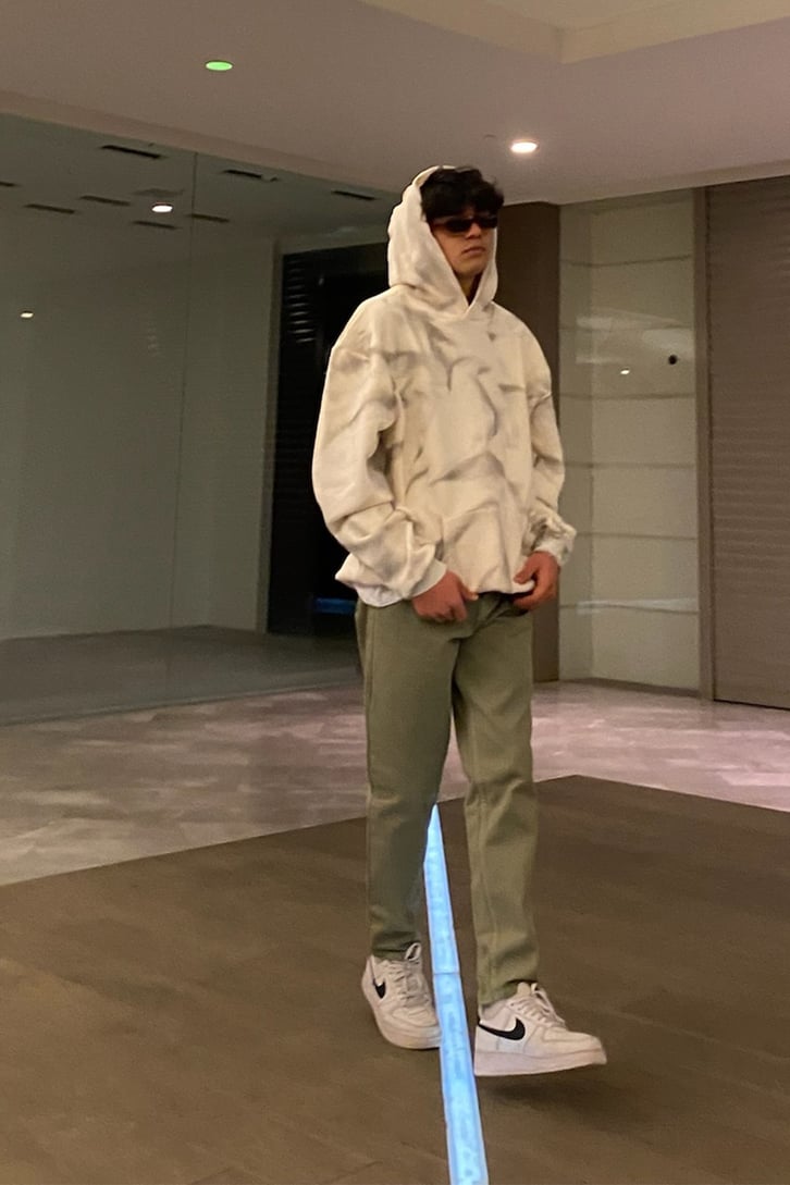 Khaki Dad Fit Basic Pants