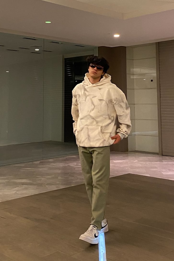 Khaki Dad Fit Basic Pants