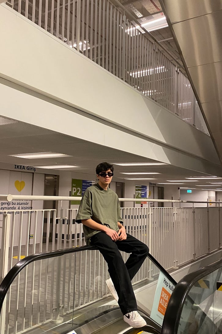 Khaki Oversize Basic Tshirt