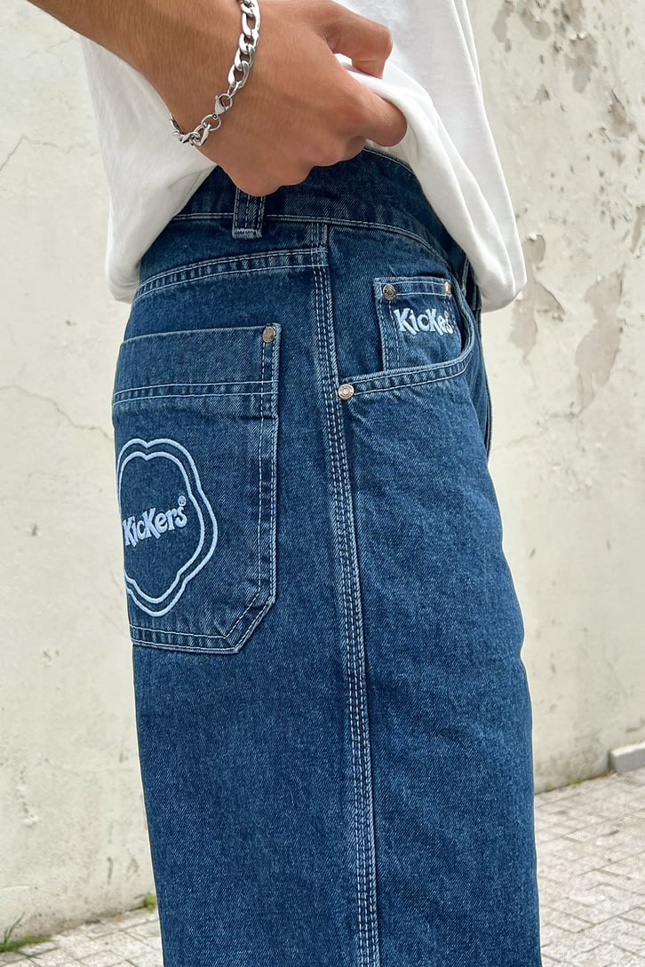 Kickers Nakışlı  Baggy Jean