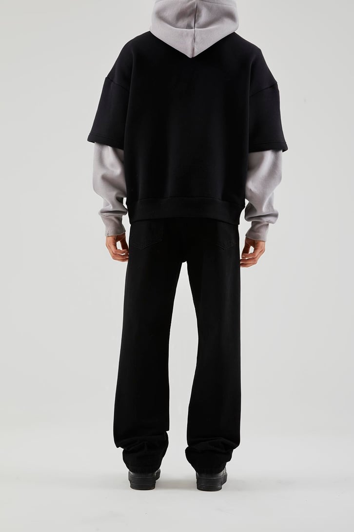 Kill Crew Baskılı Siyah Baggy Pantolon