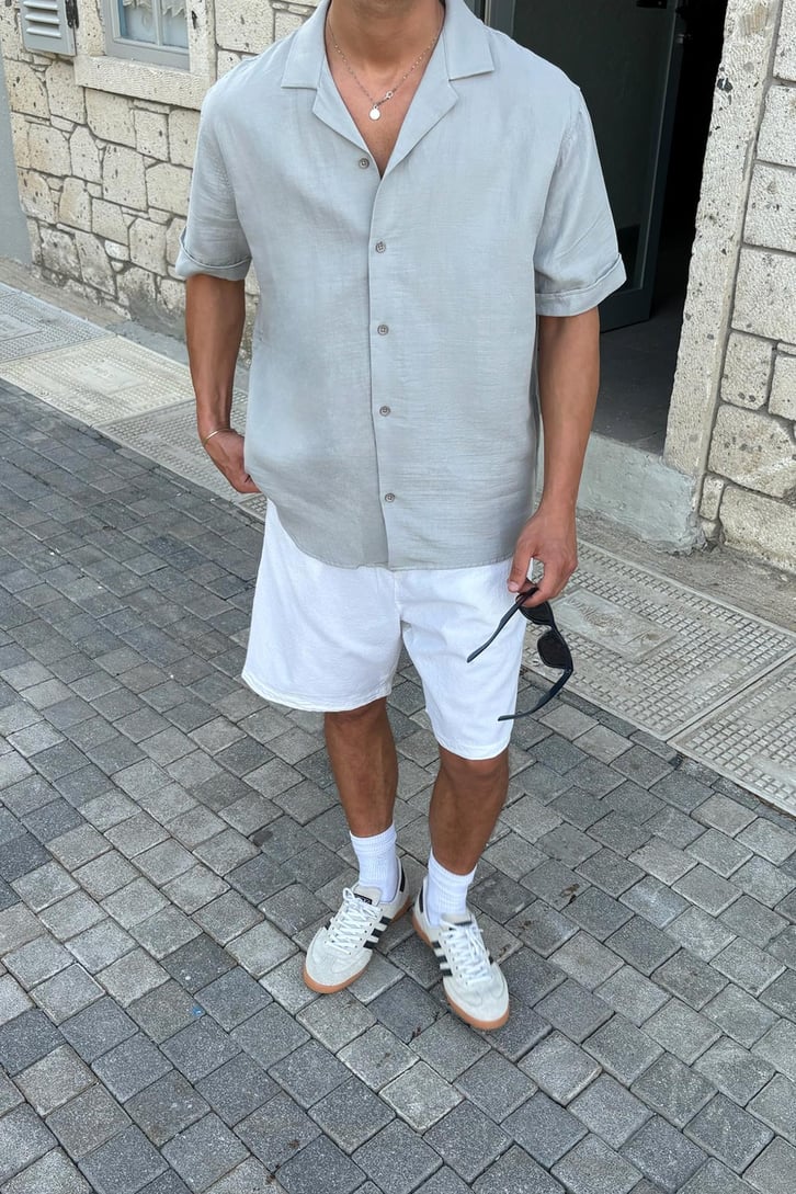 Kısa Kollu Dokuma Gömlek
