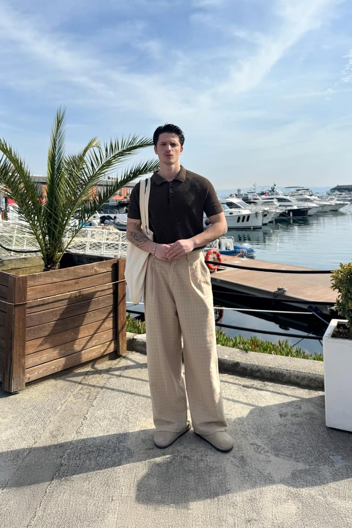 Kısa Kollu Triko Polo Yaka Tişört