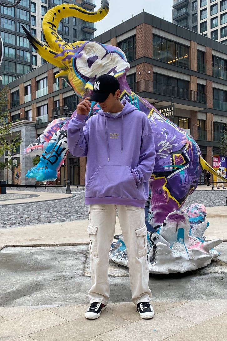 KOBE İŞLEMELİ OVERSIZE HOODIE