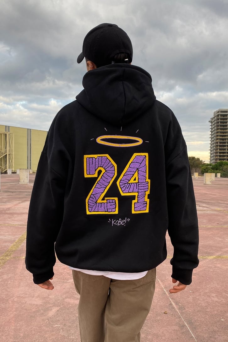 KOBE OVERSIZE İŞLEMELİ HOODIE
