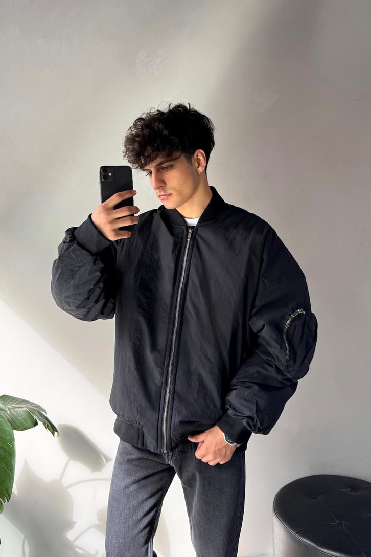 Kol Cepli Bomber Ceket