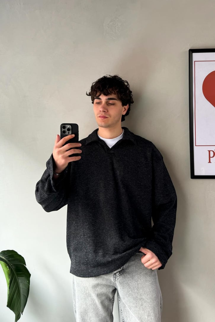 Kol Düğmeli Sweatshirt