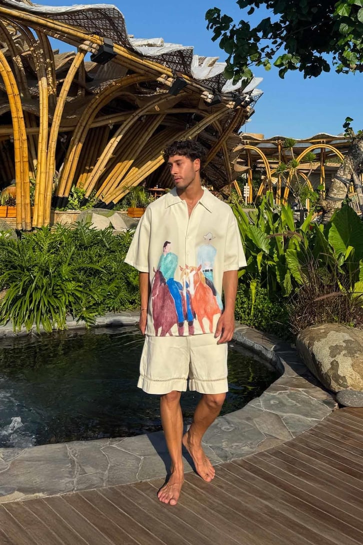 Kovboy Oversize Kısa Kol Gömlek