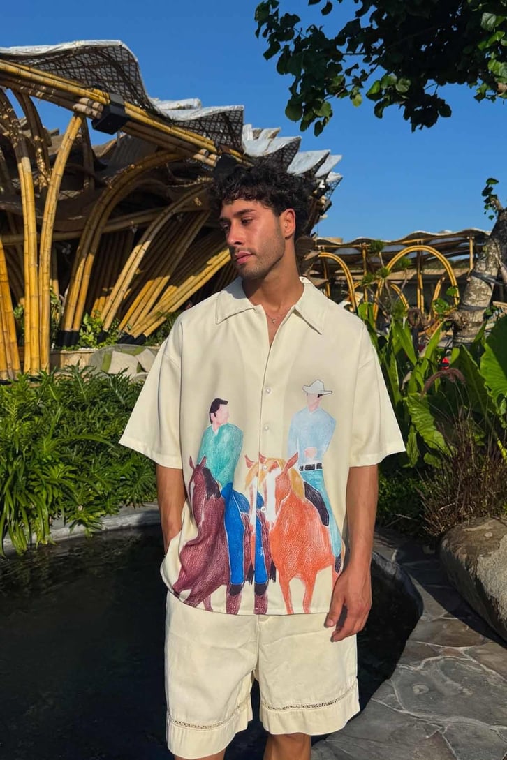 Kovboy Oversize Kısa Kol Gömlek