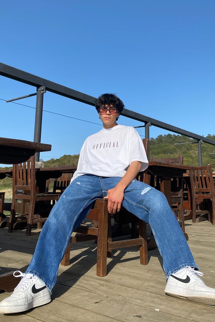 Koyu Official Nakışlı Oversize Tshirt