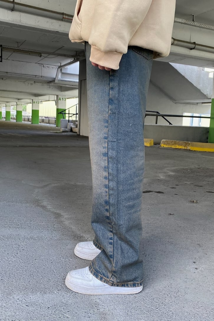 Kum Taşlamalı Extra Baggy Jean