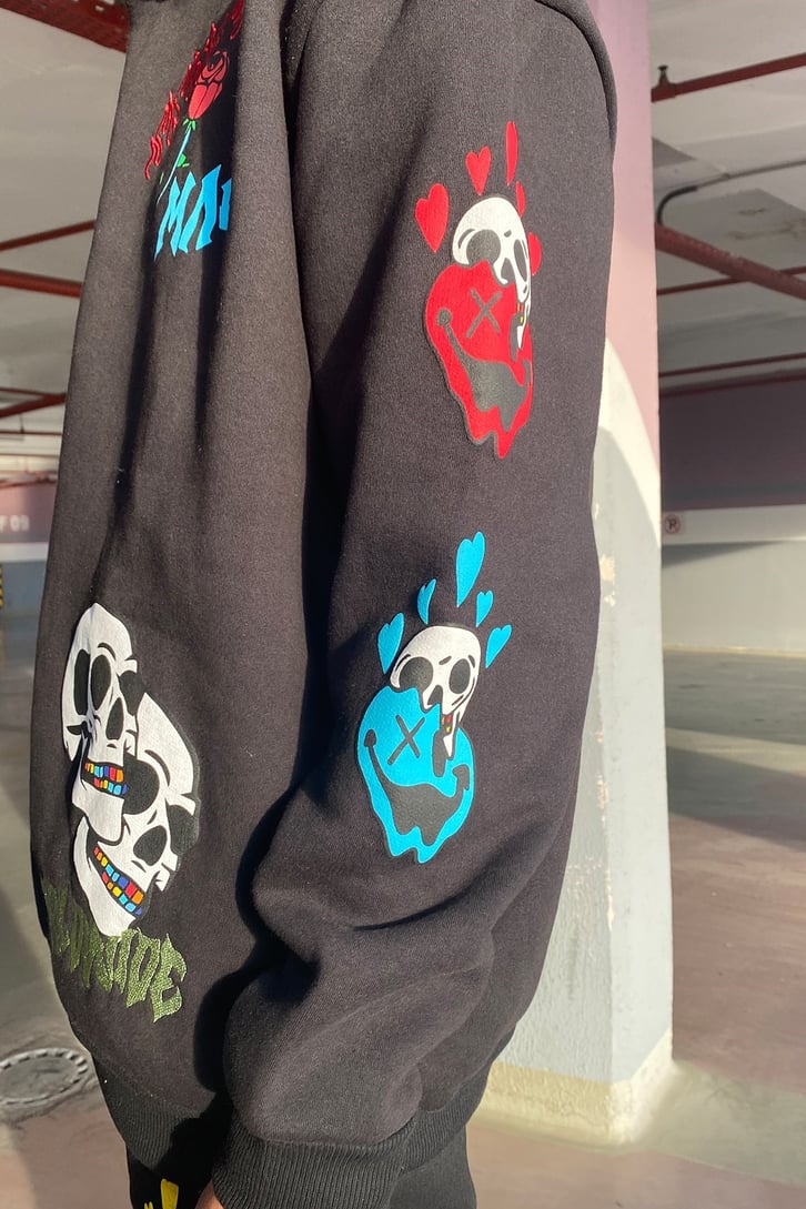 KURU KAFA BASKILI HOODIE