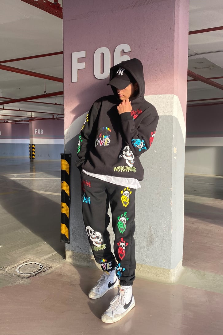 KURU KAFA BASKILI HOODIE