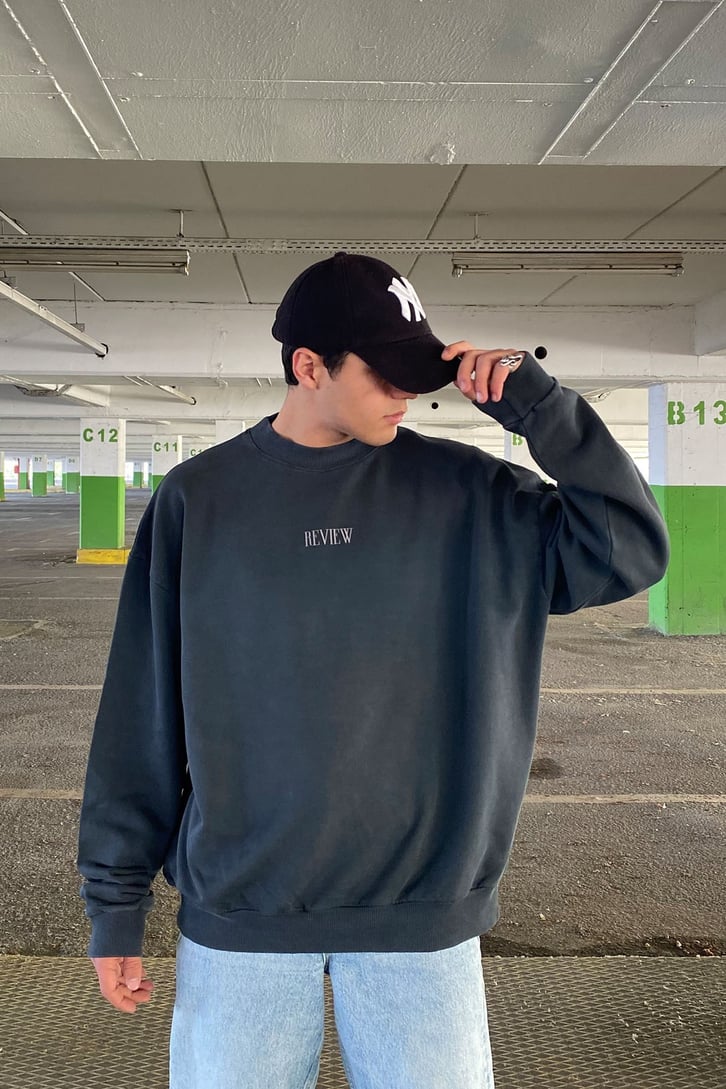 KUŞ BASKILI OVERSIZE SWEATSHIRT