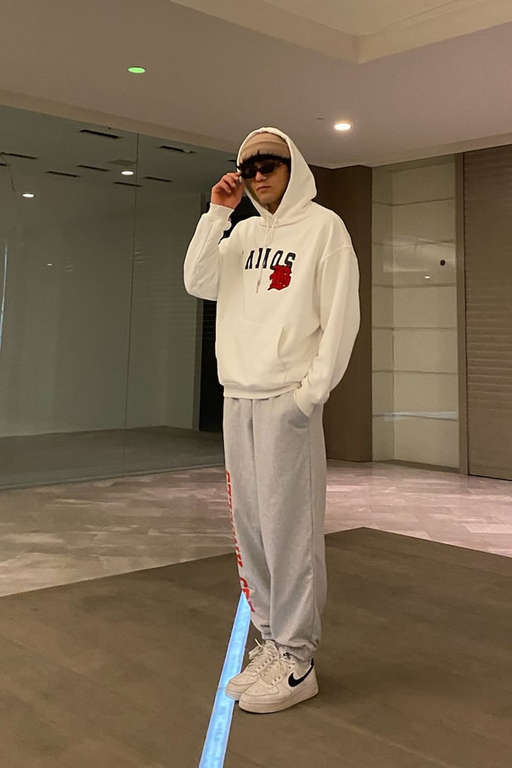 L.A Printed Oversize Gri Sweatpant