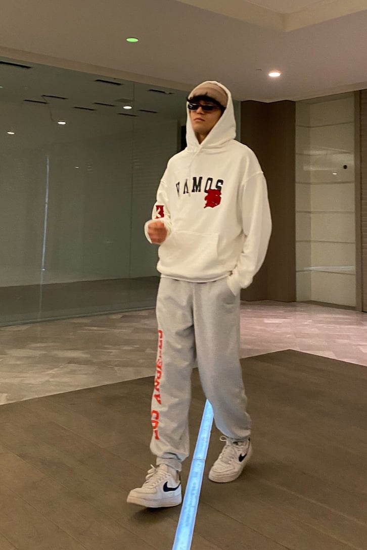 L.A Printed Oversize Gri Sweatpant