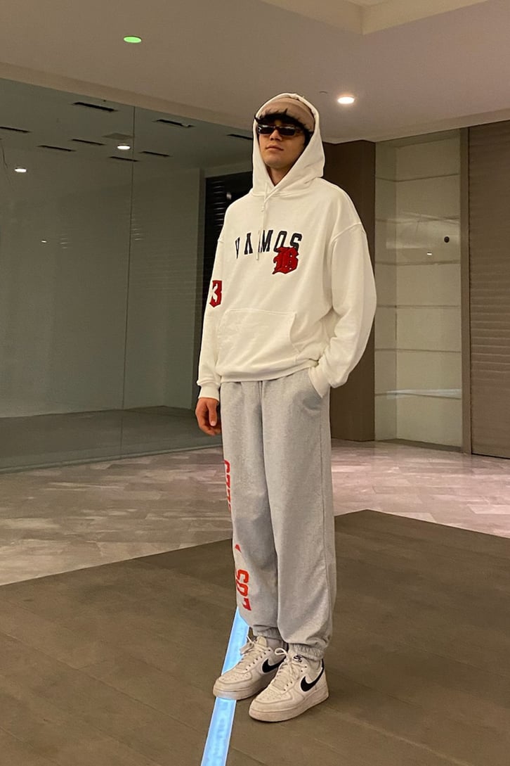 L.A Printed Oversize Gri Sweatpant