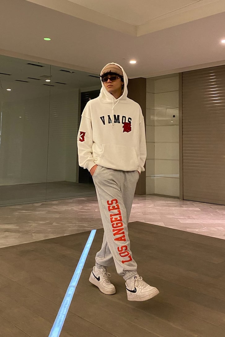 L.A Printed Oversize Gri Sweatpant