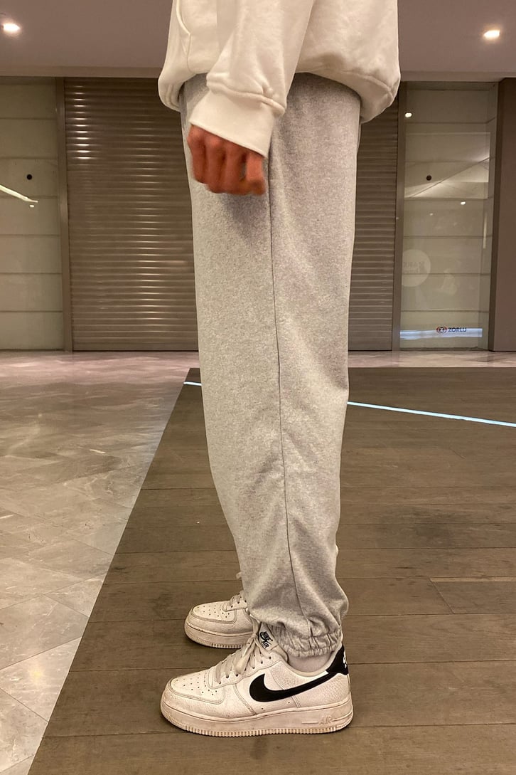 L.A Printed Oversize Gri Sweatpant