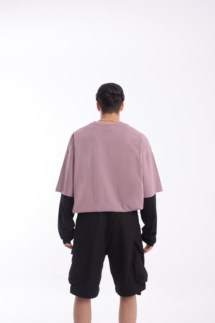 L.A. Nakışlı Oversize Tshirt
