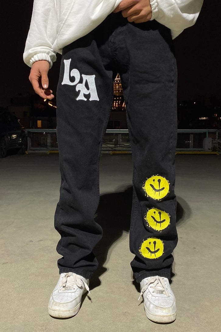 LA CITY ACID SMILE BASKILI LOSSE FIT JEAN