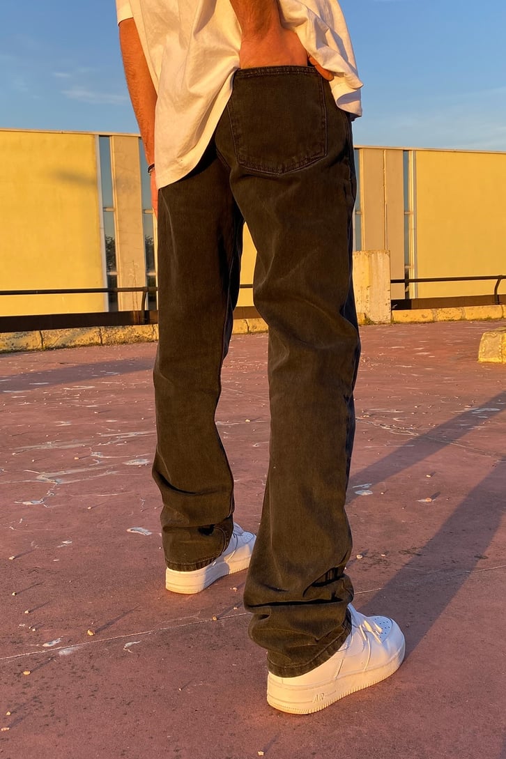 LA CITY ACID SMILE BASKILI TAŞLAMALI LOSSE FIT JEAN