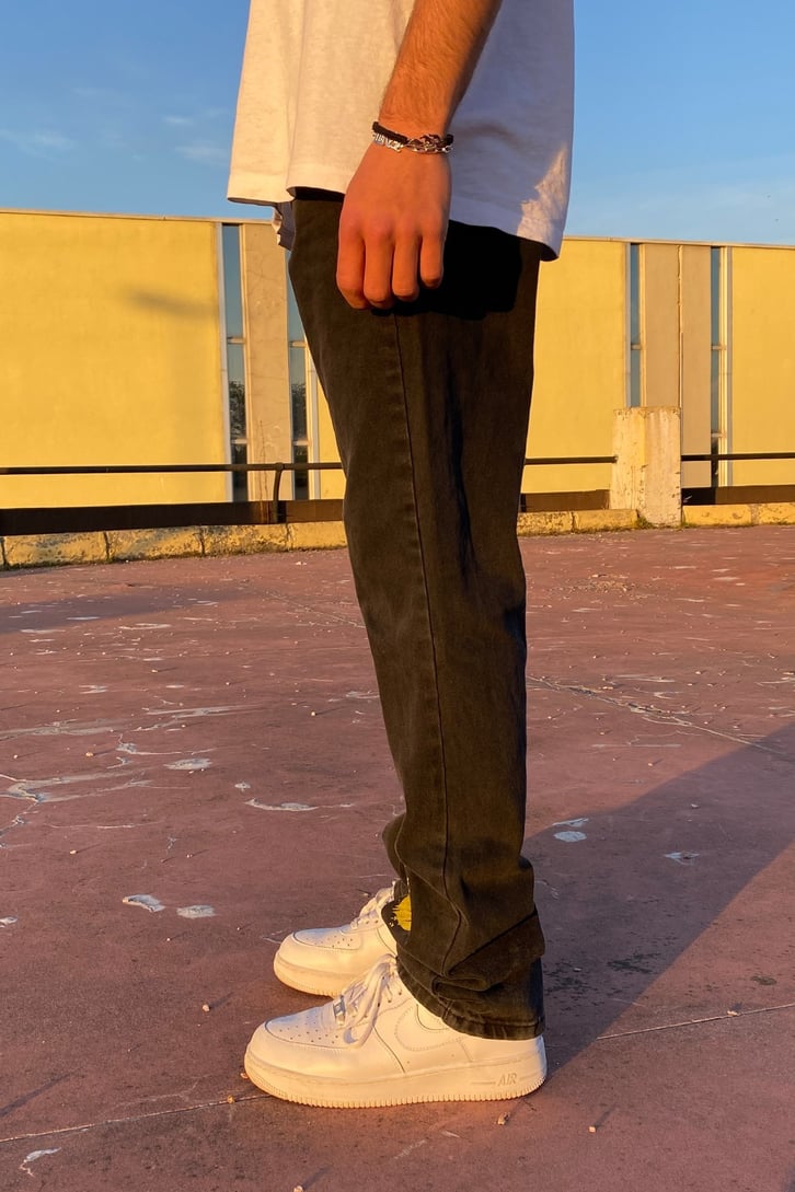 LA CITY ACID SMILE BASKILI TAŞLAMALI LOSSE FIT JEAN