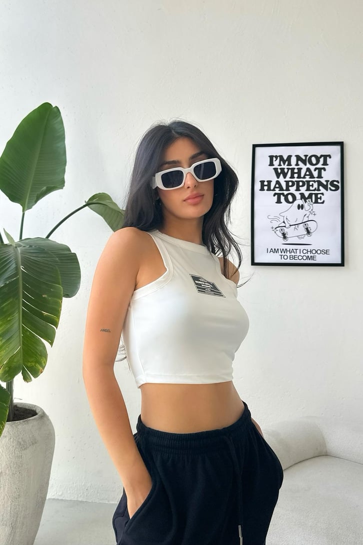 Label Baskılı Beyaz Crop