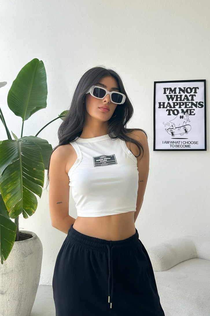 Label Baskılı Beyaz Crop