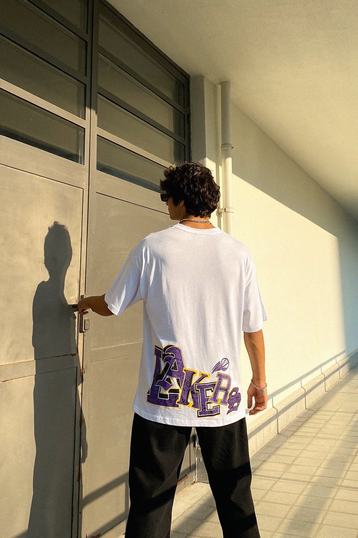 Lakers Baskılı Oversize Tshirt