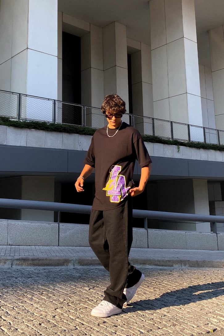 Lakers Baskılı Oversize Tshirt