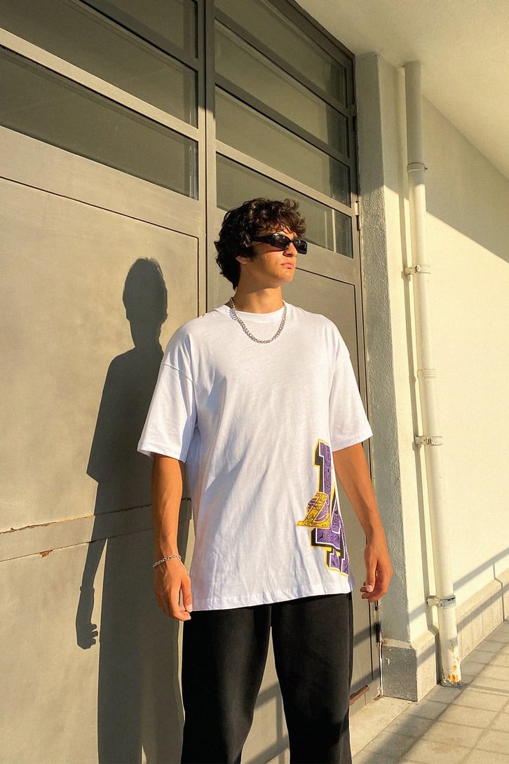 Lakers Baskılı Oversize Tshirt