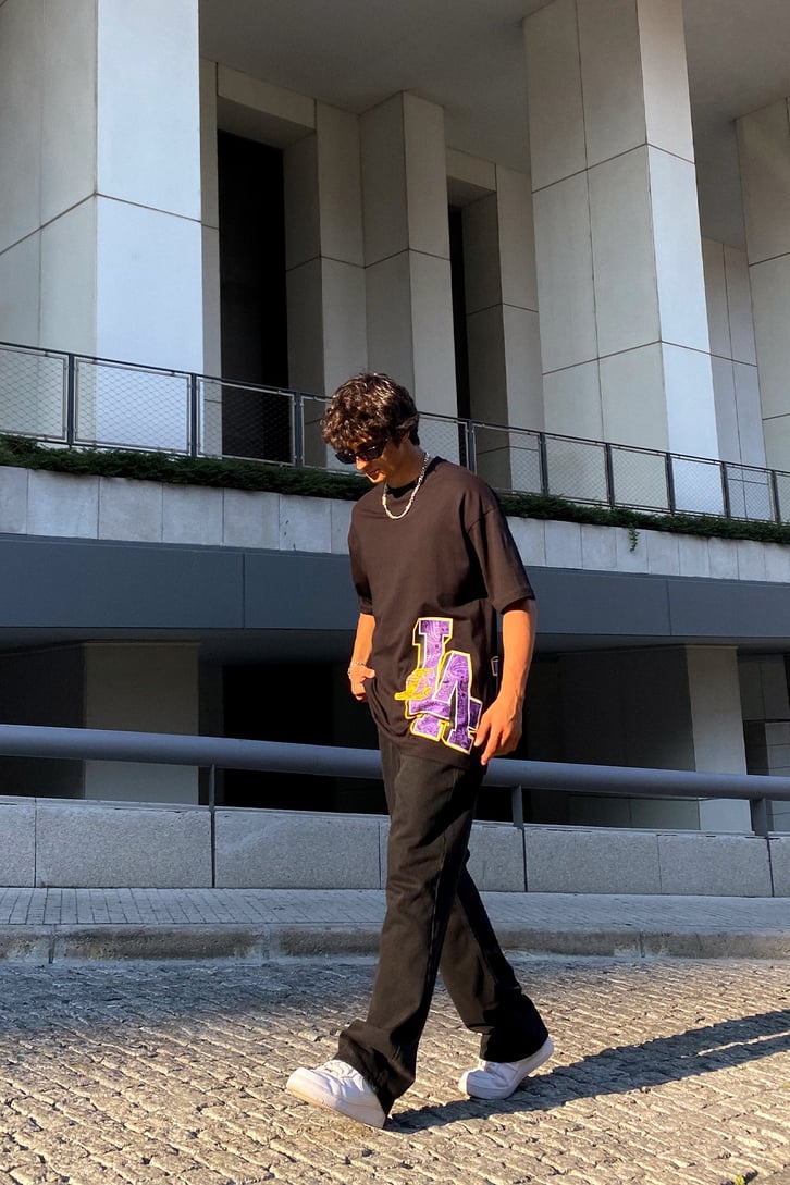 Lakers Baskılı Oversize Tshirt