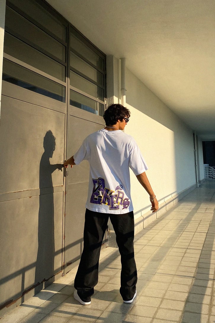 Lakers Baskılı Oversize Tshirt