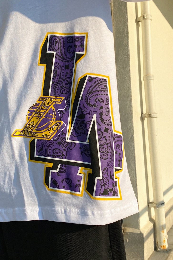 Lakers Baskılı Oversize Tshirt