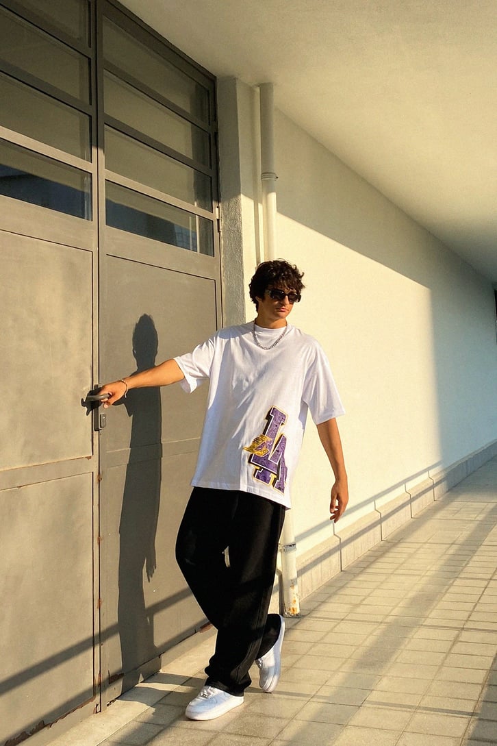 Lakers Baskılı Oversize Tshirt