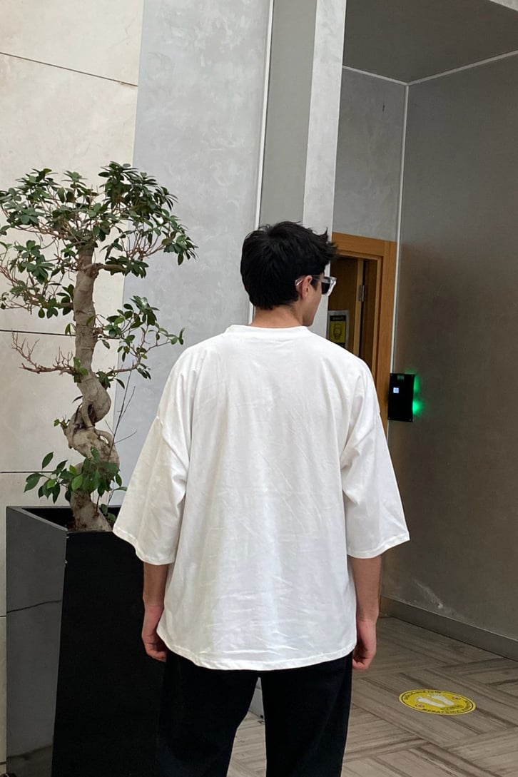LALALA! Flame Printed Oversize Tshirt