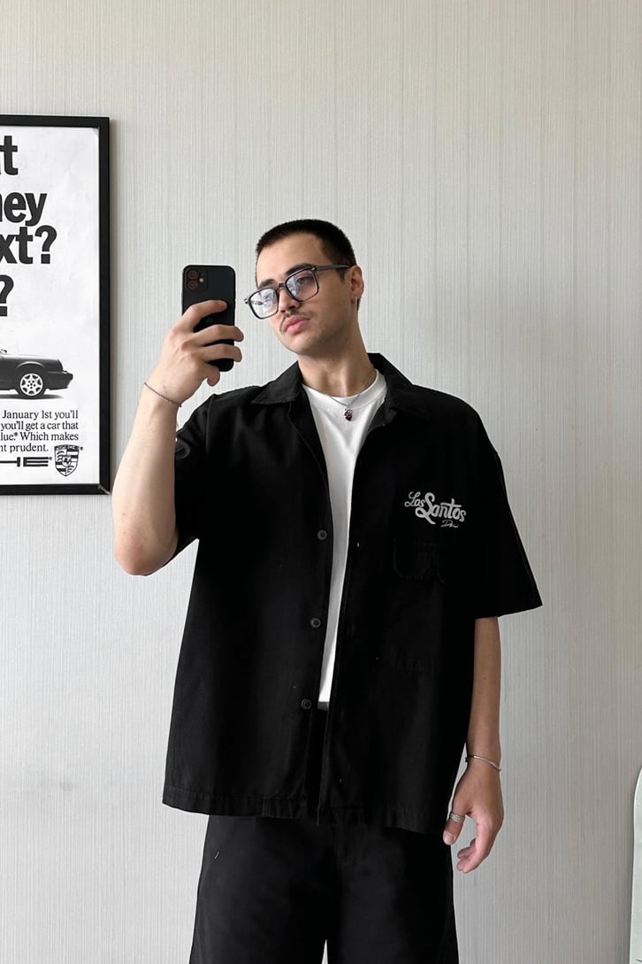 Las Santas Baskılı Premium Oversize Gömlek